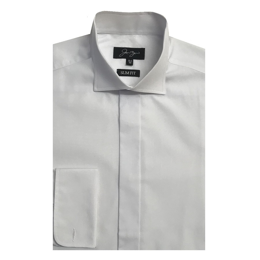 SLIM FIT VICTORIAN WING COLLAR WHITE SHIRTS DOUBLE CUFF