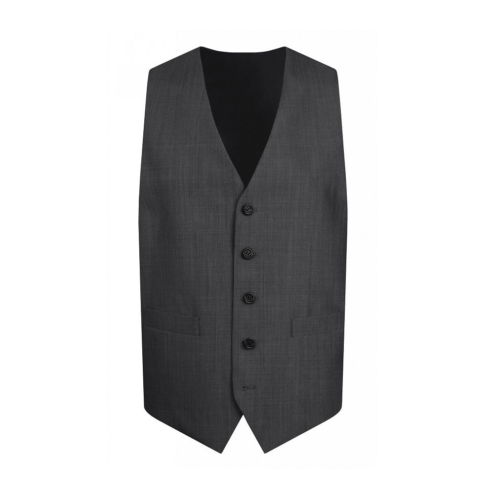 Charcoal Grey Mohair Waistcoat - 4 The Wedding