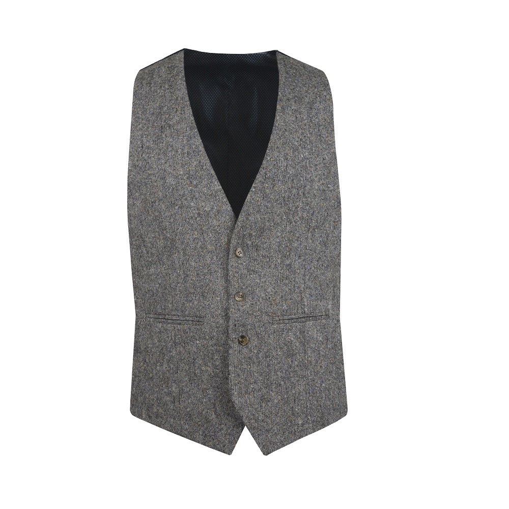 Grey Tweed Waistcoat - 4 The Wedding