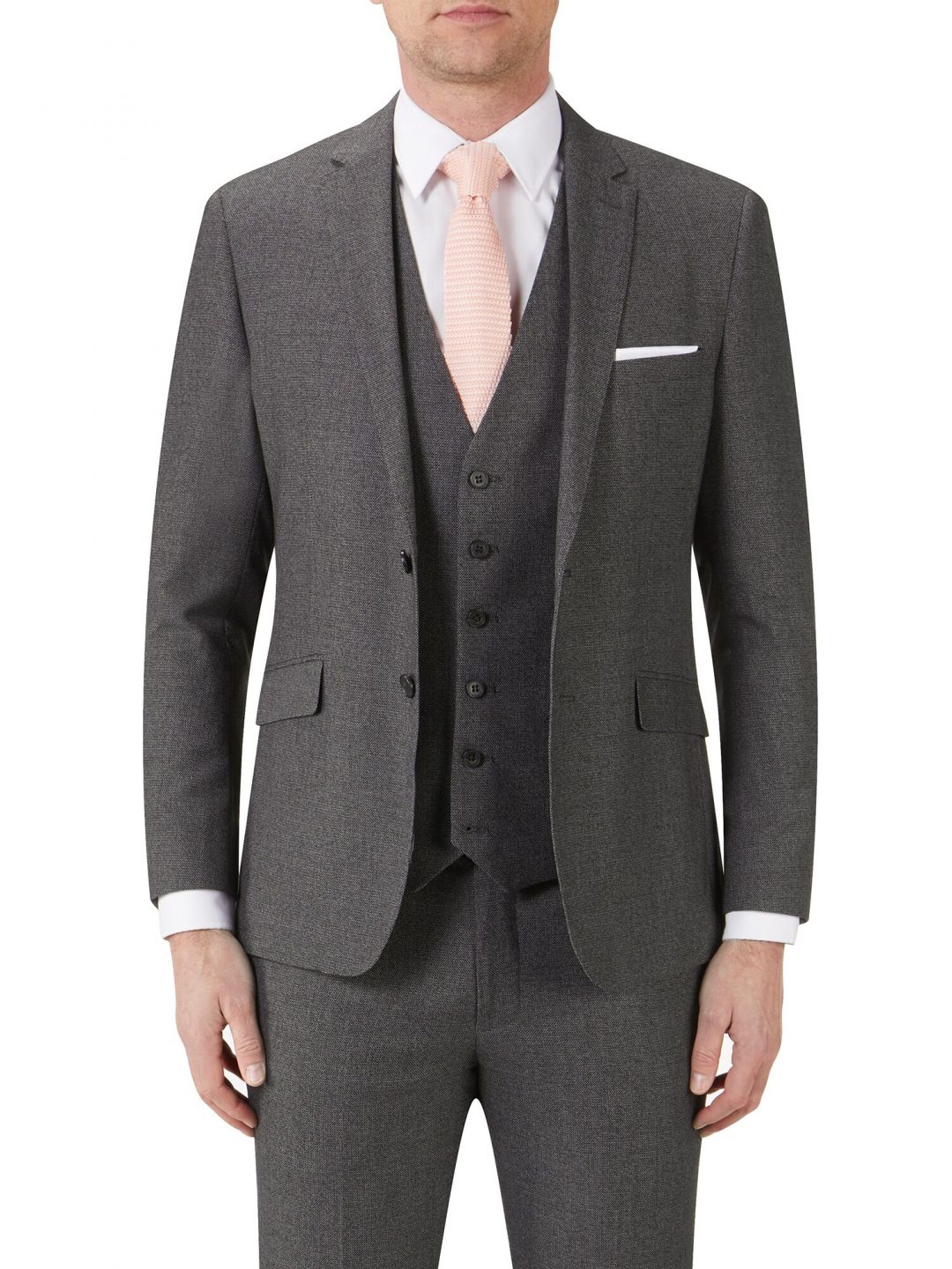 Harcourt Grey Tailored Fit Suit - 4 The Wedding