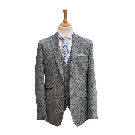 Grafton Grey Tweed Suit - 4 The Wedding
