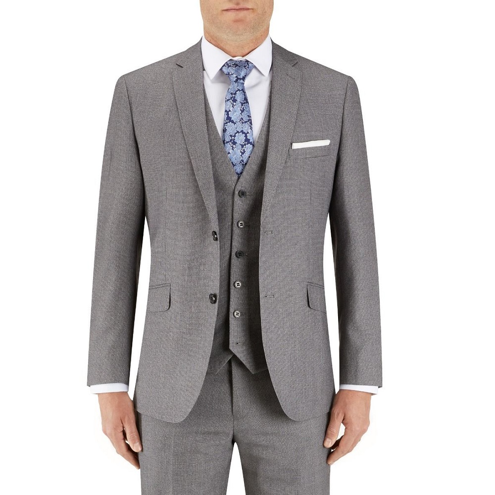 Harcourt Silver Tailored Fit Suit - 4 The Wedding