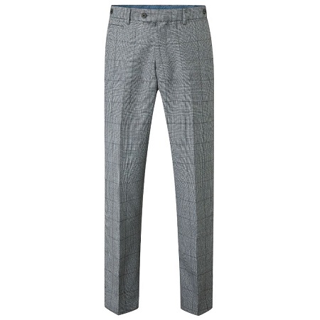 Reece Blue Heritage Check TF Trousers - 4 The Wedding