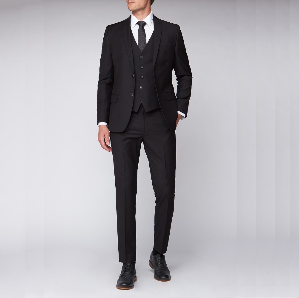 Antique Rogue Black 2pce Slim-Fit Suit - 4 The Wedding