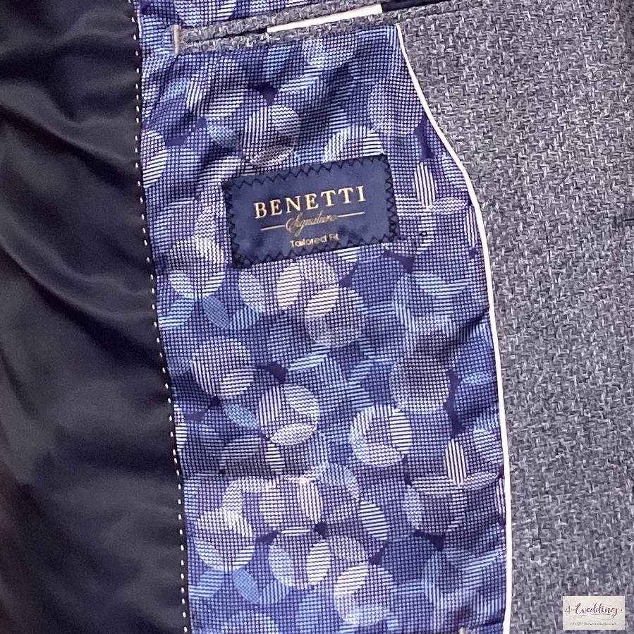 Benetti Simon Blue Tailored Fit Jacket - 4 The Wedding